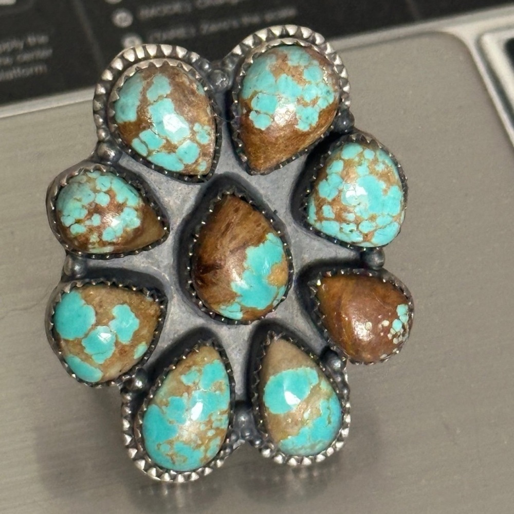 Number 8 Turquoise Cluster Statement Southwestern… - image 8